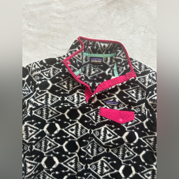 Patagonia Synchilla Snap-T Fleece Ikat Big Fish Pullover Women’s Small - Picture 4 of 8
